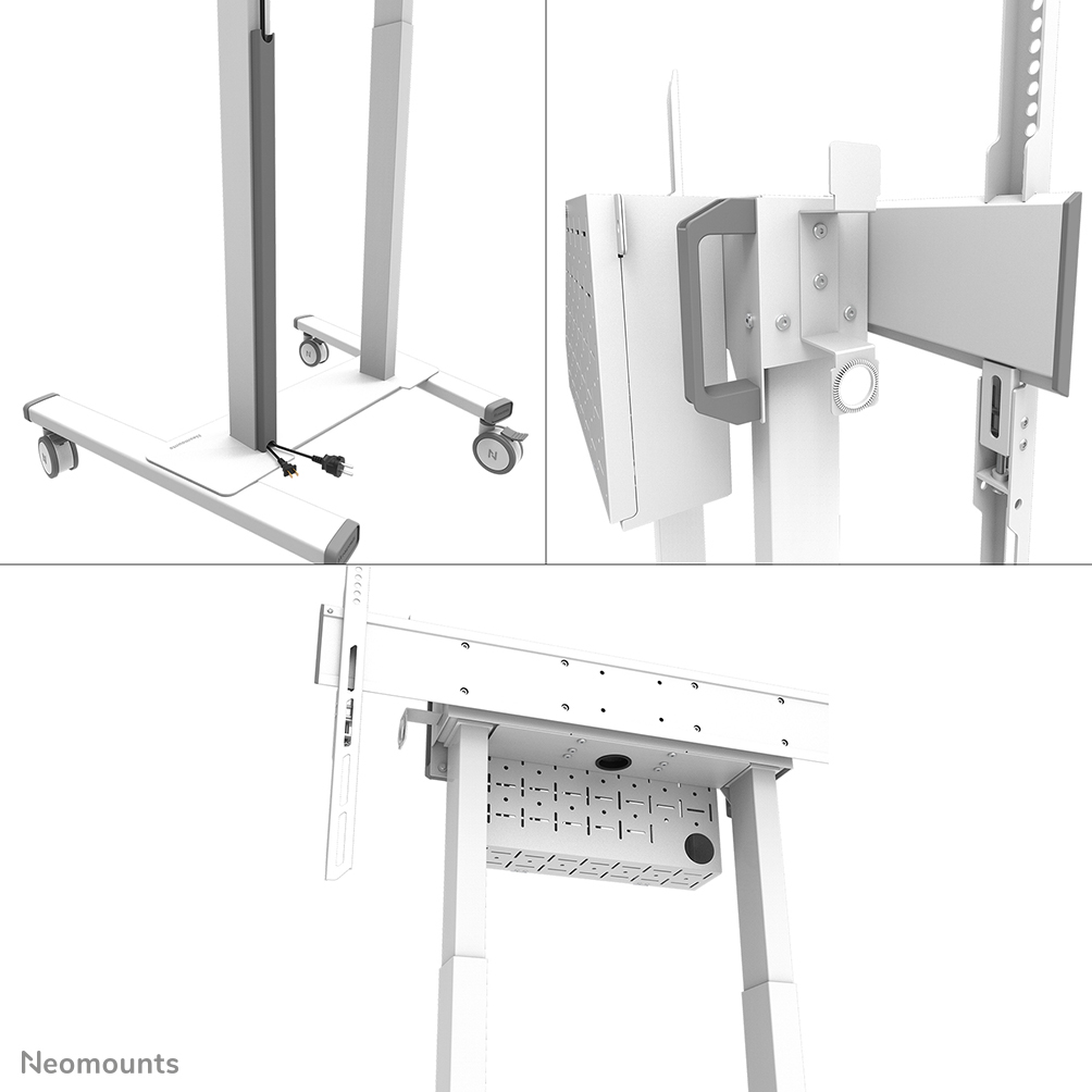 Neomounts FL55-875WH1 Support au sol mobile pour écran 55-100" - motorisé - TÜV